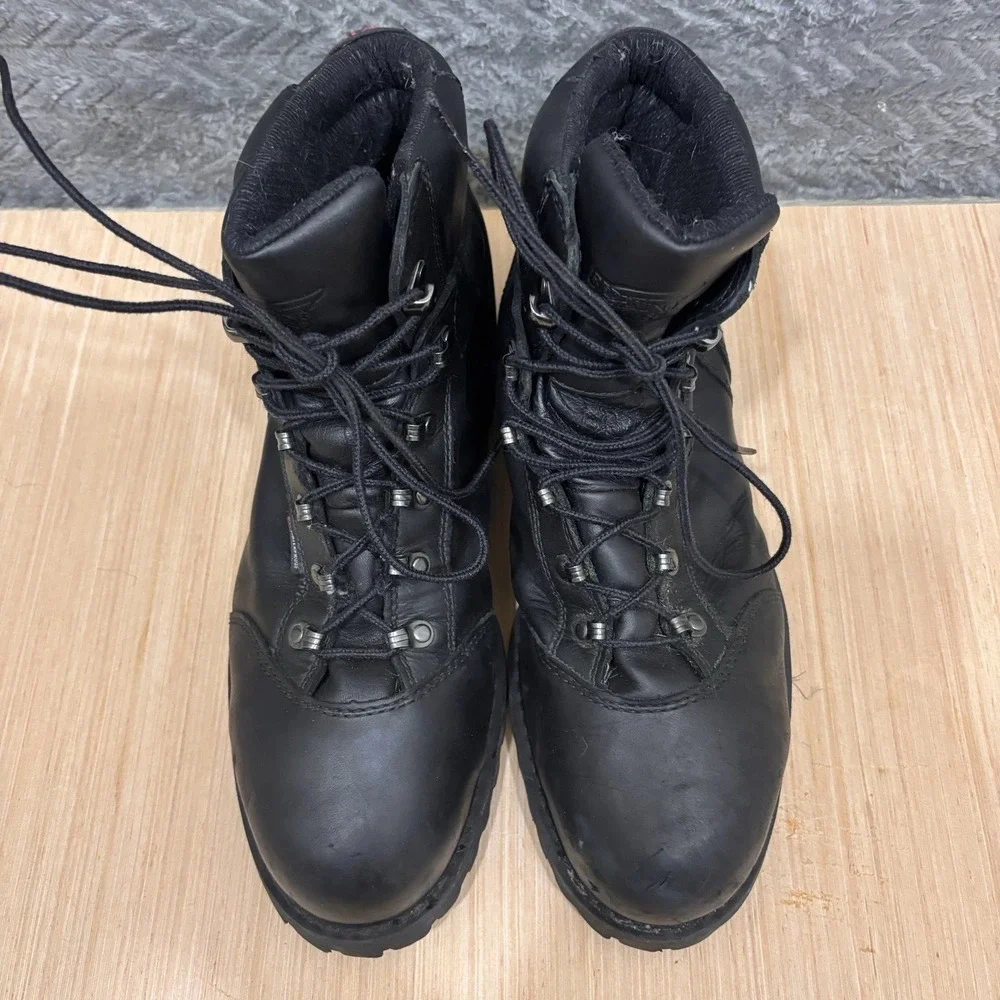 Red Wing Boots Men 12 Black Leather Steel Toe Waterproof Vibram Soles Work